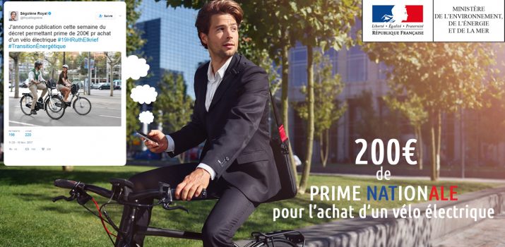 Une prime nationale de 200€ pour l’achat de votre VAE !