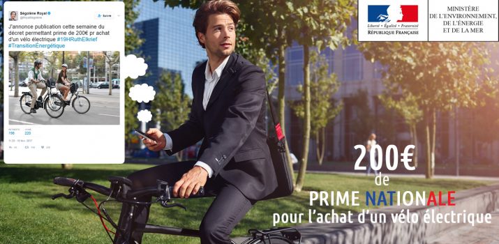 Une prime nationale de 200€ pour l’achat de votre VAE !