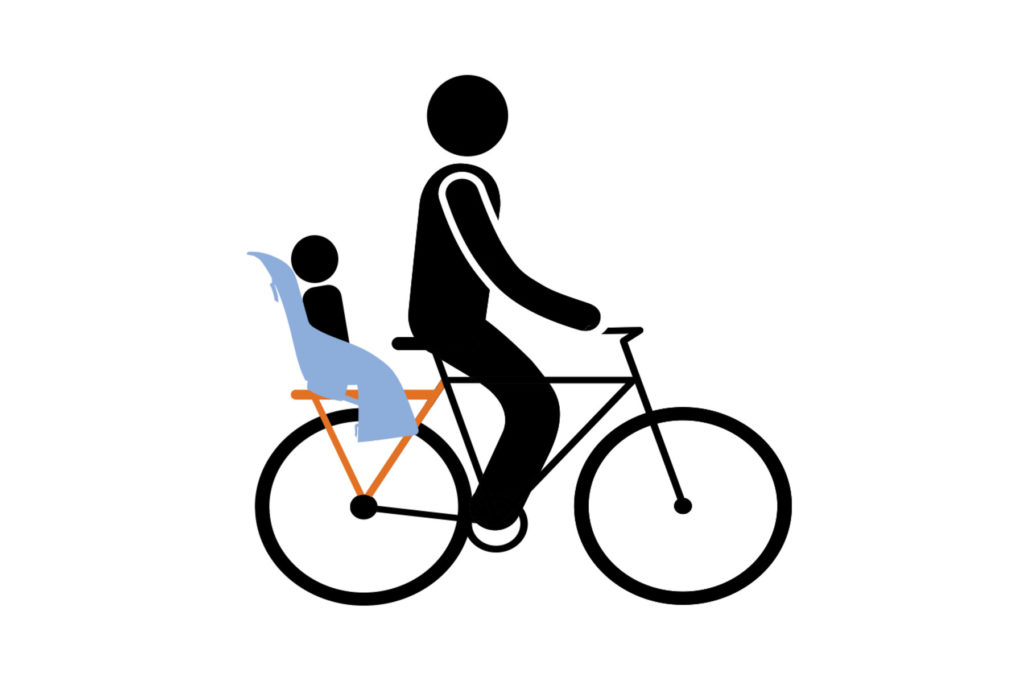Siège de vélo pour enfant pour porte-bagages Urban Iki Siège de vélo junior avec cadre Montage facile